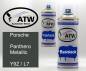 Preview: Porsche, Panthero Metallic, Y9Z / L7: 400ml Sprühdose + 400ml Klarlack - Set, von ATW Autoteile West.